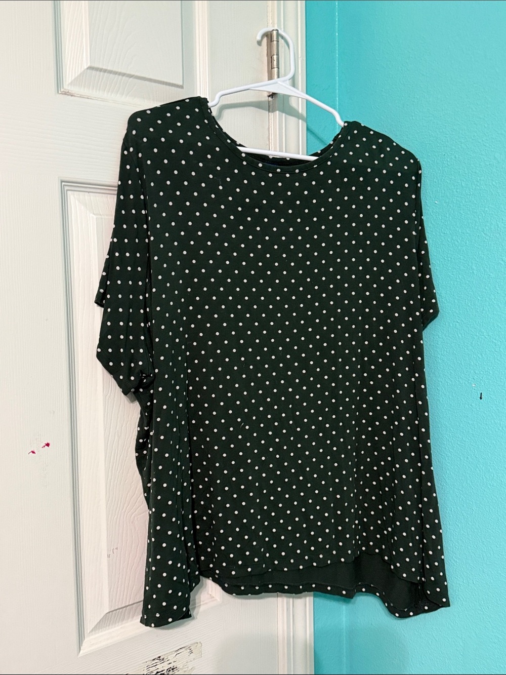 Old Navy Black Short Sleeve Tees with White Polka Dots